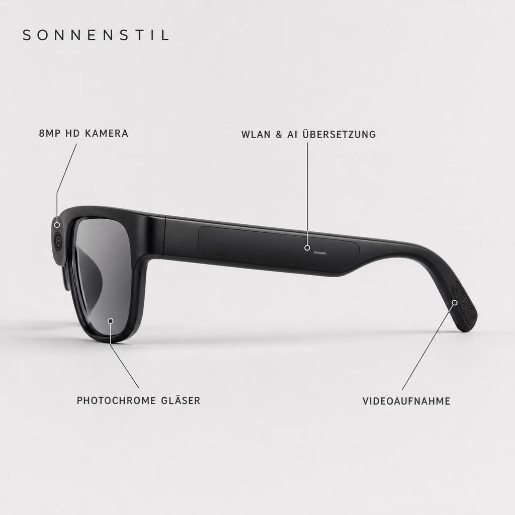 SONNENSTIL Smarte Kamera-Brille | HD Video & Foto Sonnenbrille