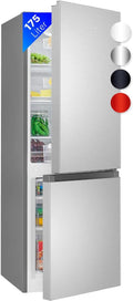 Bomann® Kühlschrank mit Gefrierfach | Energieklasse E | 143cm | Kühl Gefrierkombination leise 39 dB | 3 Ablagen & 3 Schubladen | Türanschlag wechselbar | 175L Kühlgefrierkombi | KG 320.2 inox