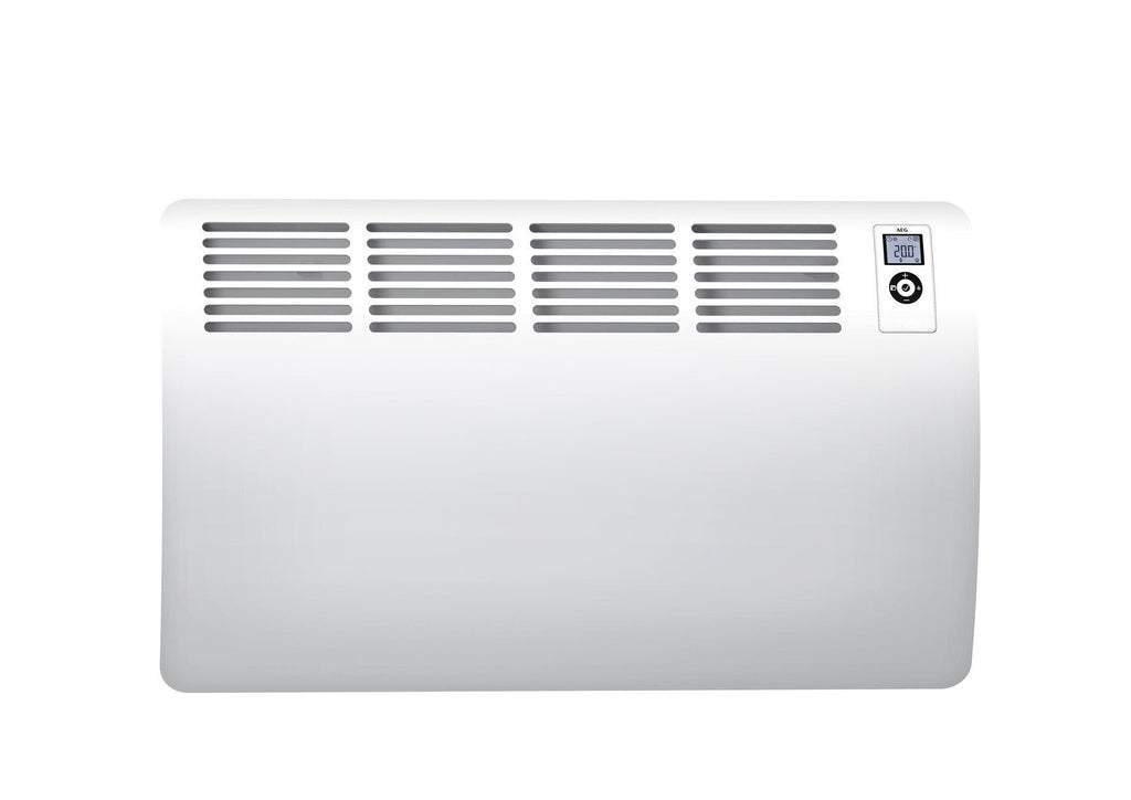AEG Wandkonvektor WKL 1505 für ca. 15 m², 1500 W, 5-30 °C, wandhängend, LC-Display, Wochentimer, Metall, Ökodesign 2018, 236534