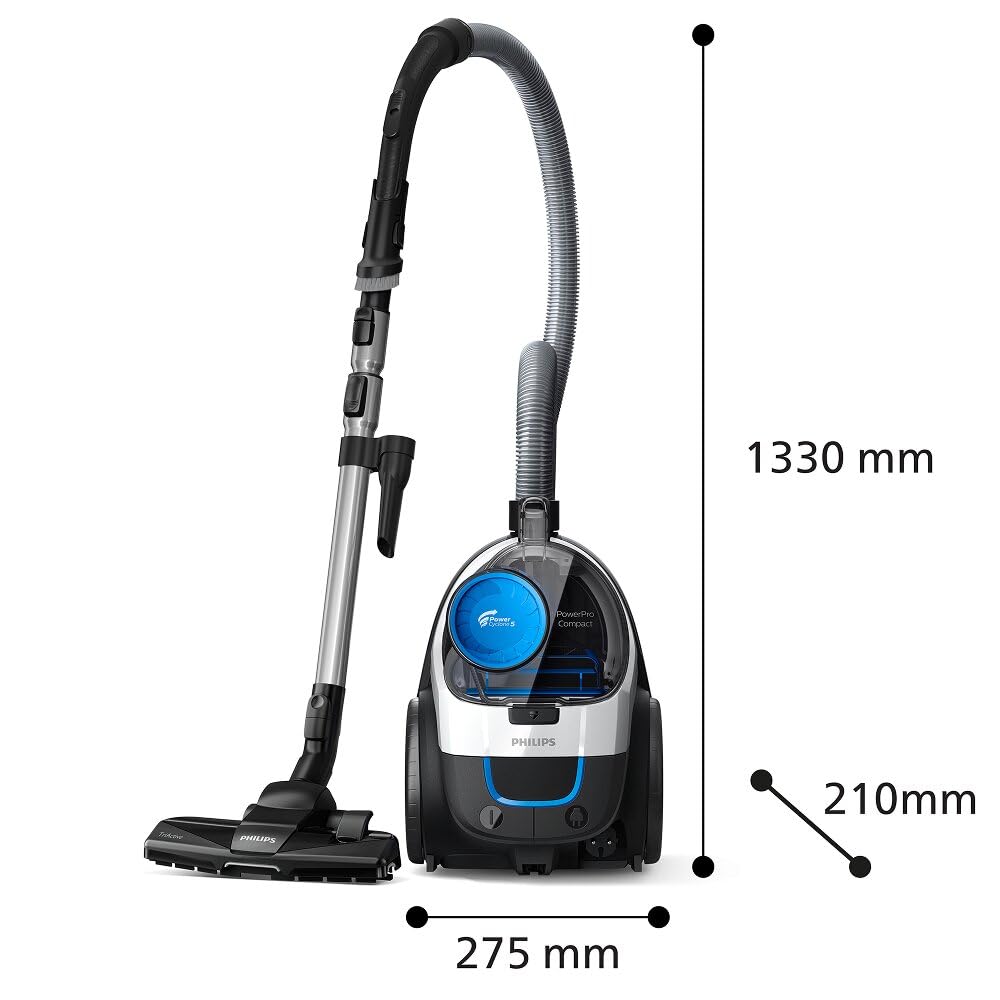 PHILIPS Beutelloser Staubsauger 3000 Serie, Weiß, 900 W