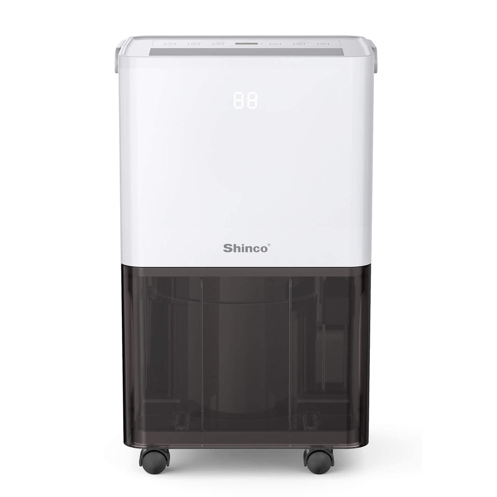 SHINCO Luftentfeuchter Elektrisch 10L,Raumentfeuchter mit Feuchtigkeitssensor,Energieeinsparung,Entfeuchter mit Aktivkohlefilter,Wäsche trocknen,Automatischer Neustart,Ablaufschlauch,45m³/15m²