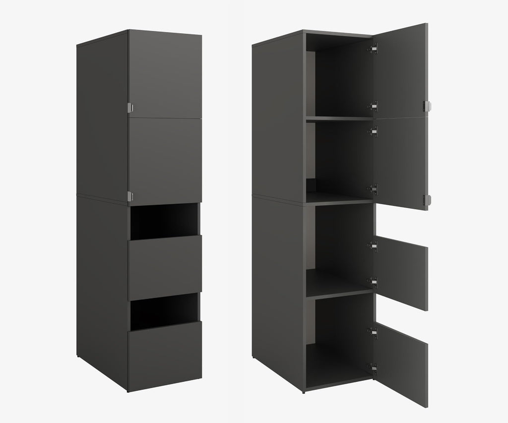 PLATAN ROOM Hochschrank Badschrank Waschmaschine Trockner Schrank Waschmaschinenschrank für Waschmaschine & Wäschetrockner Überbauschrank 187 x 65 x 66 cm Badregal (Weiß, 66 cm breit)