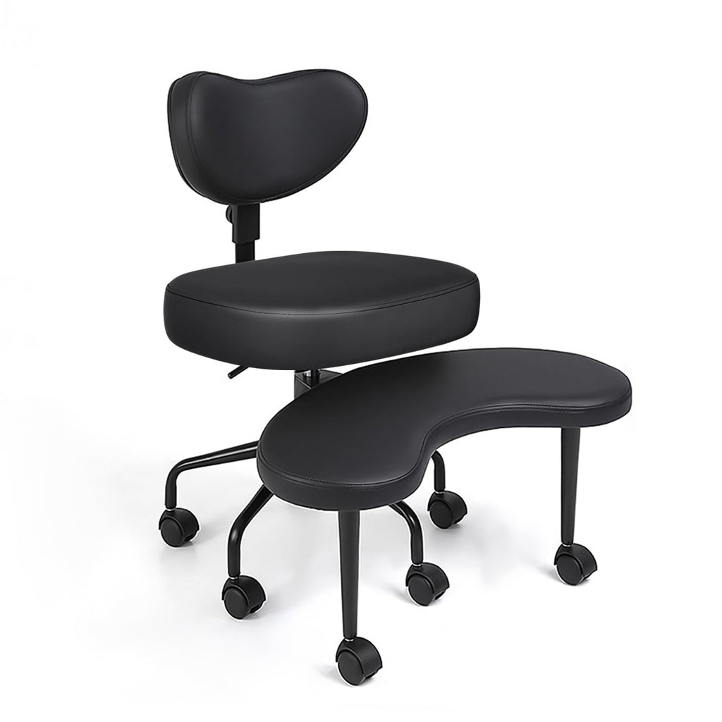 Pipersong Criss Cross Bürostuhl Ergonomisch mit Fußstütze & Rollen, Schreibtischstuhl mit verstellbaren Armlehnen