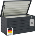 STEELSØN Dorado Gartenbox Metall Anthrazit – Wasserdichte Auflagenbox abschließbar mit Deckel & Gasdruckfeder