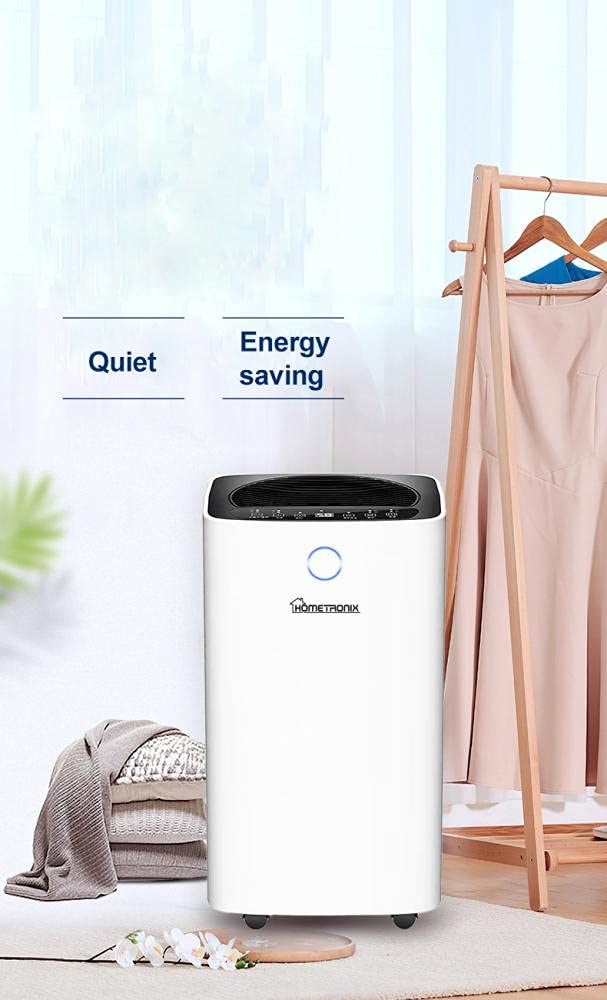 12L HomeTronix Dehumidifier for Mould Moisture Damp Extraction with Air Purifier 24 Hour Timer LED Display Laundry Drying Function