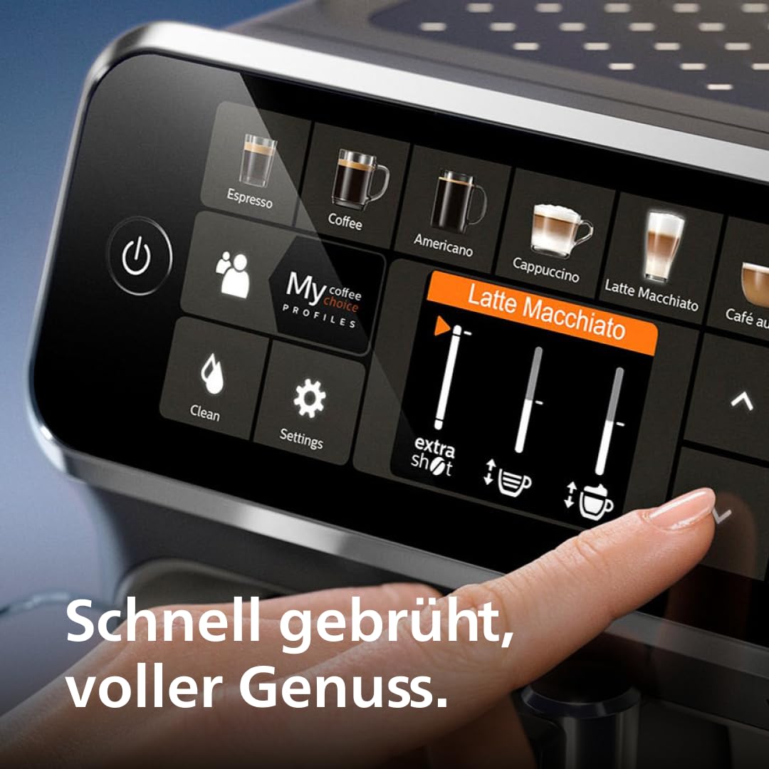 PHILIPS Kaffeevollautomat LatteGo 5400 Serie, Schwarz, 12 Spezialitäten