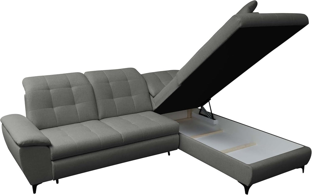 Mirjan24 Ferulk Ecksofa L-Form mit Schlaffunktion & Bettkasten, 4-Sitzer Schlafsofa für Wohnzimmer, modern