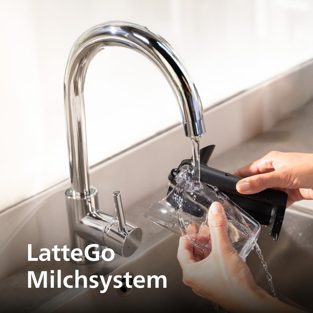 PHILIPS Kaffeevollautomat LatteGo 5400 Serie, Schwarz, 12 Spezialitäten