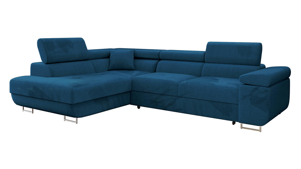 Mirjan24 Torezio Ecksofa mit Schlaffunktion & Bettkasten – L-Form Wohnlandschaft mit verstellbaren Kopfstützen, Schlafsofa für Wohnzimmer