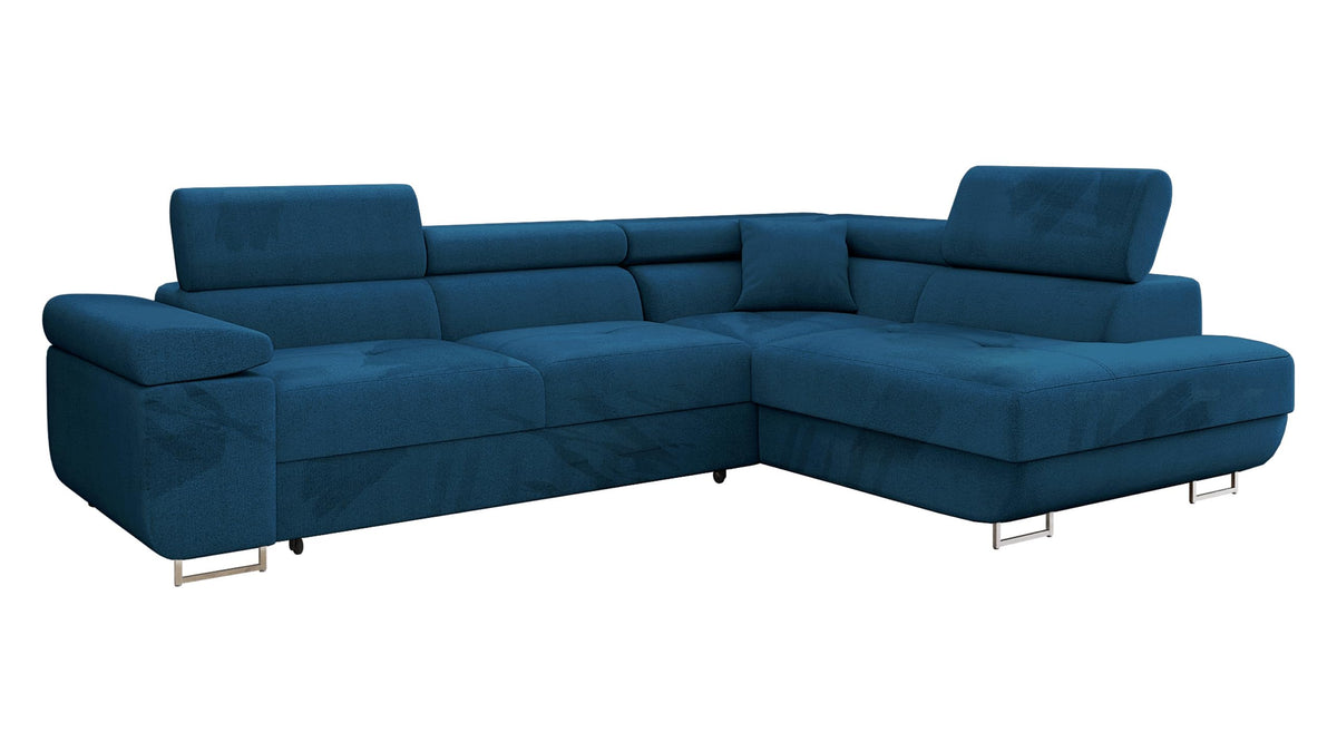Mirjan24 Torezio Ecksofa mit Schlaffunktion & Bettkasten – L-Form Wohnlandschaft mit verstellbaren Kopfstützen, Schlafsofa für Wohnzimmer