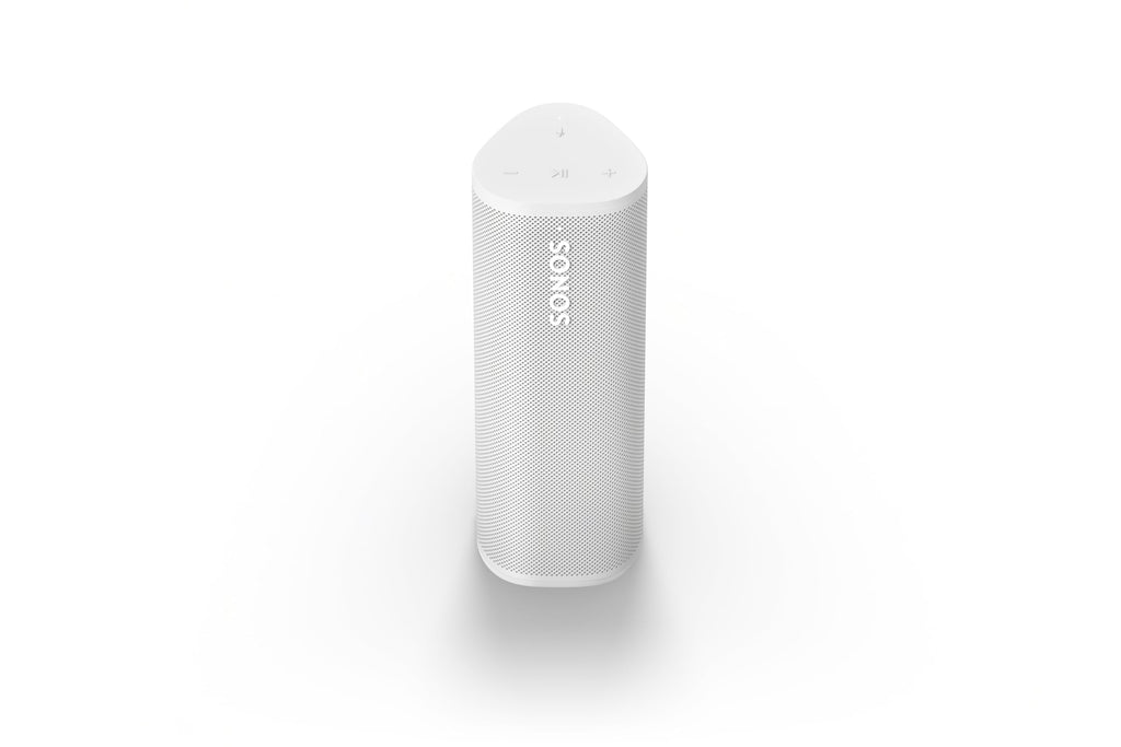 Sonos Roam 2 | Leichter, mobiler und wasserdichter Speaker mit Bluetooth, WLAN, mindestens 10 Stunden Akkulaufzeit und Voice Control für drinnen und draußen - Weiß