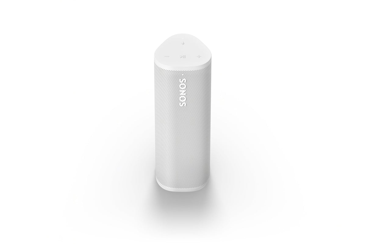 Sonos Roam 2 | Leichter, mobiler und wasserdichter Speaker mit Bluetooth, WLAN, mindestens 10 Stunden Akkulaufzeit und Voice Control für drinnen und draußen - Weiß