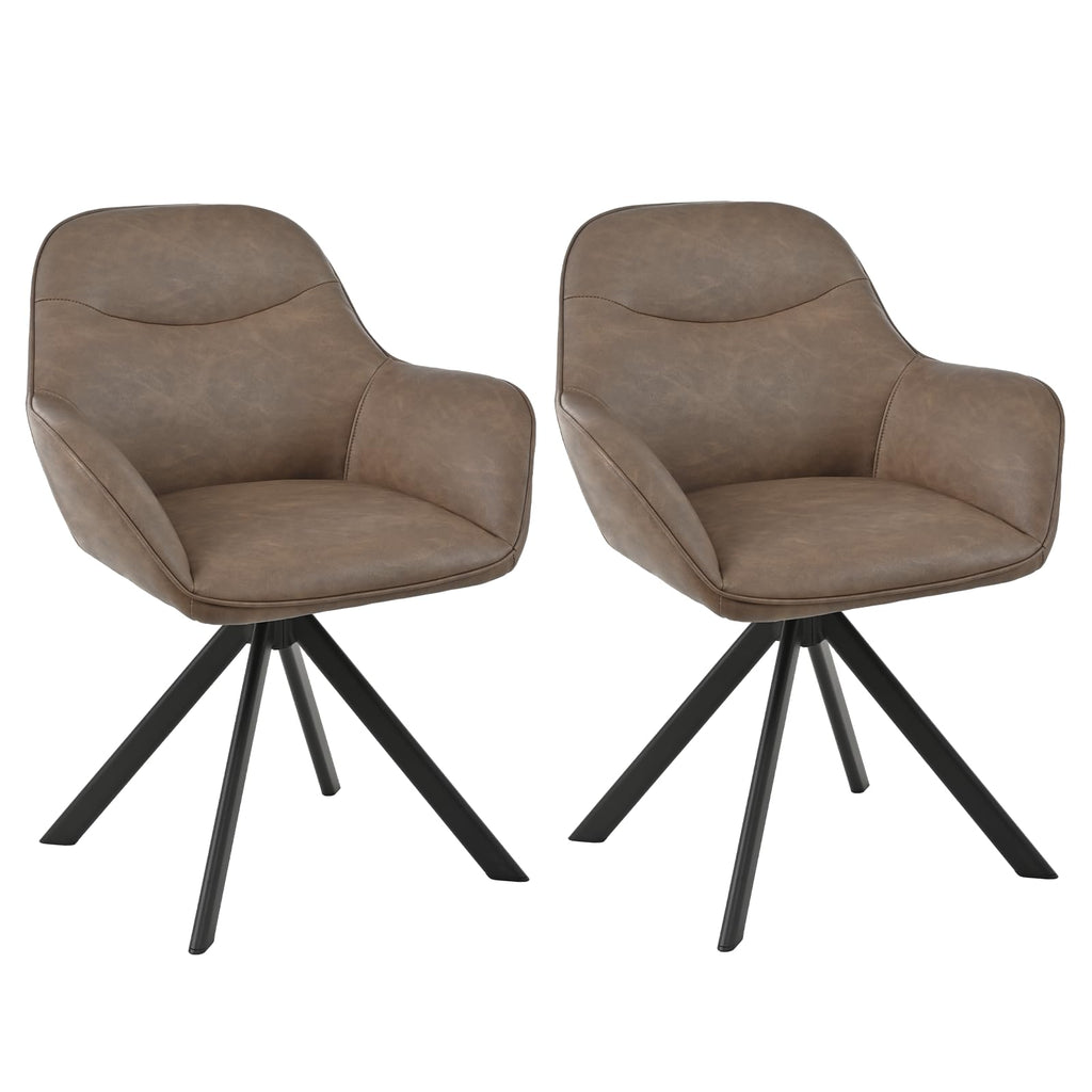 Esszimmerstühle Drehbar 4er Set mit Armlehne, 360° drehbar, Polsterstuhl Leinen, Drehstuhl Esszimmer Beige, Küchenstuhl mit Metallbeine für Esszimmer, Wohnzimmer, Büro