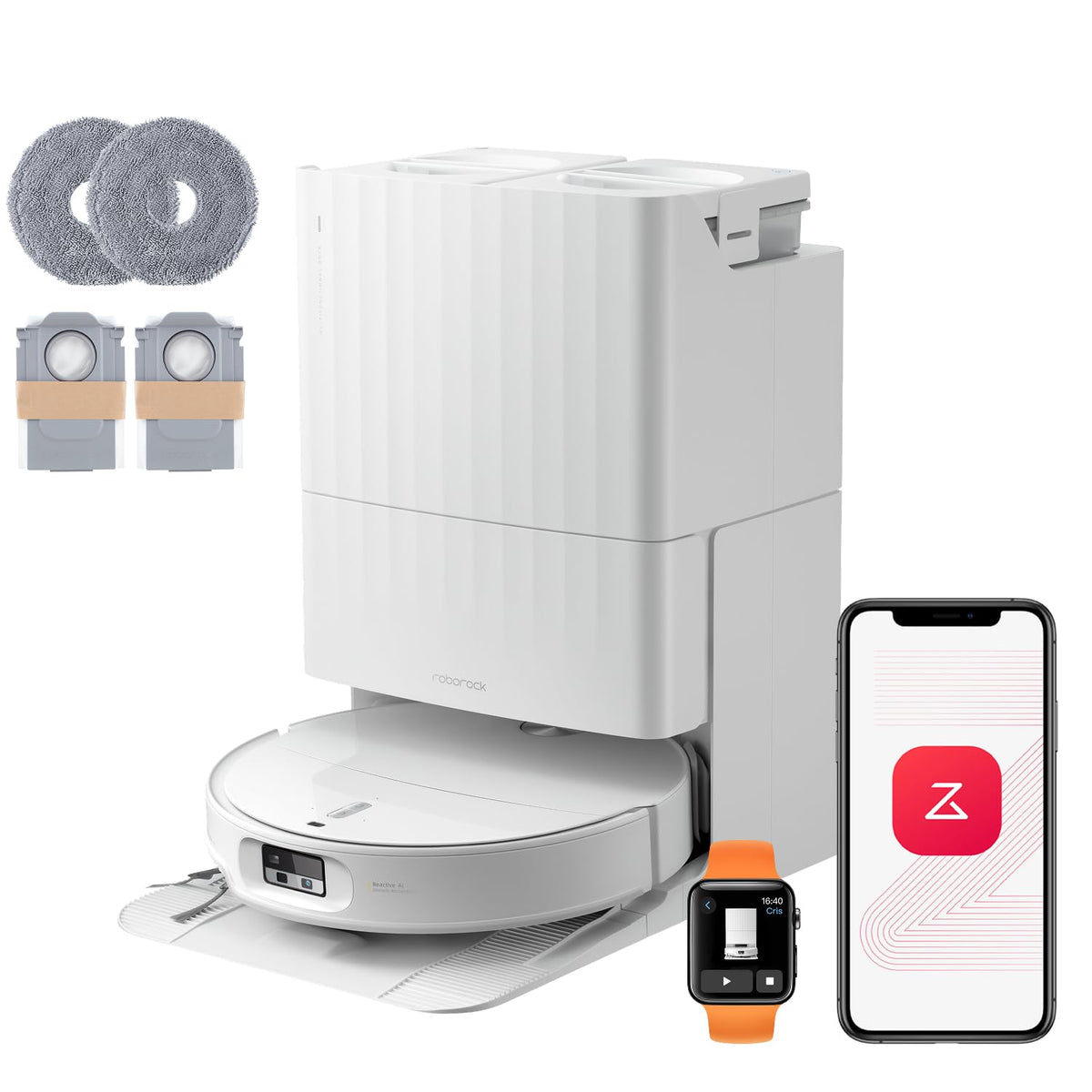 roborock Qrevo Edge 2 Saugroboter mit Wischfunktion, 25.000Pa Saugkraft