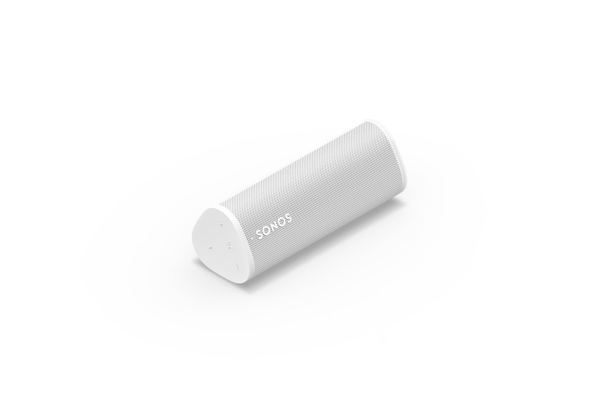 Sonos Roam 2 | Leichter, mobiler und wasserdichter Speaker mit Bluetooth, WLAN, mindestens 10 Stunden Akkulaufzeit und Voice Control für drinnen und draußen - Weiß