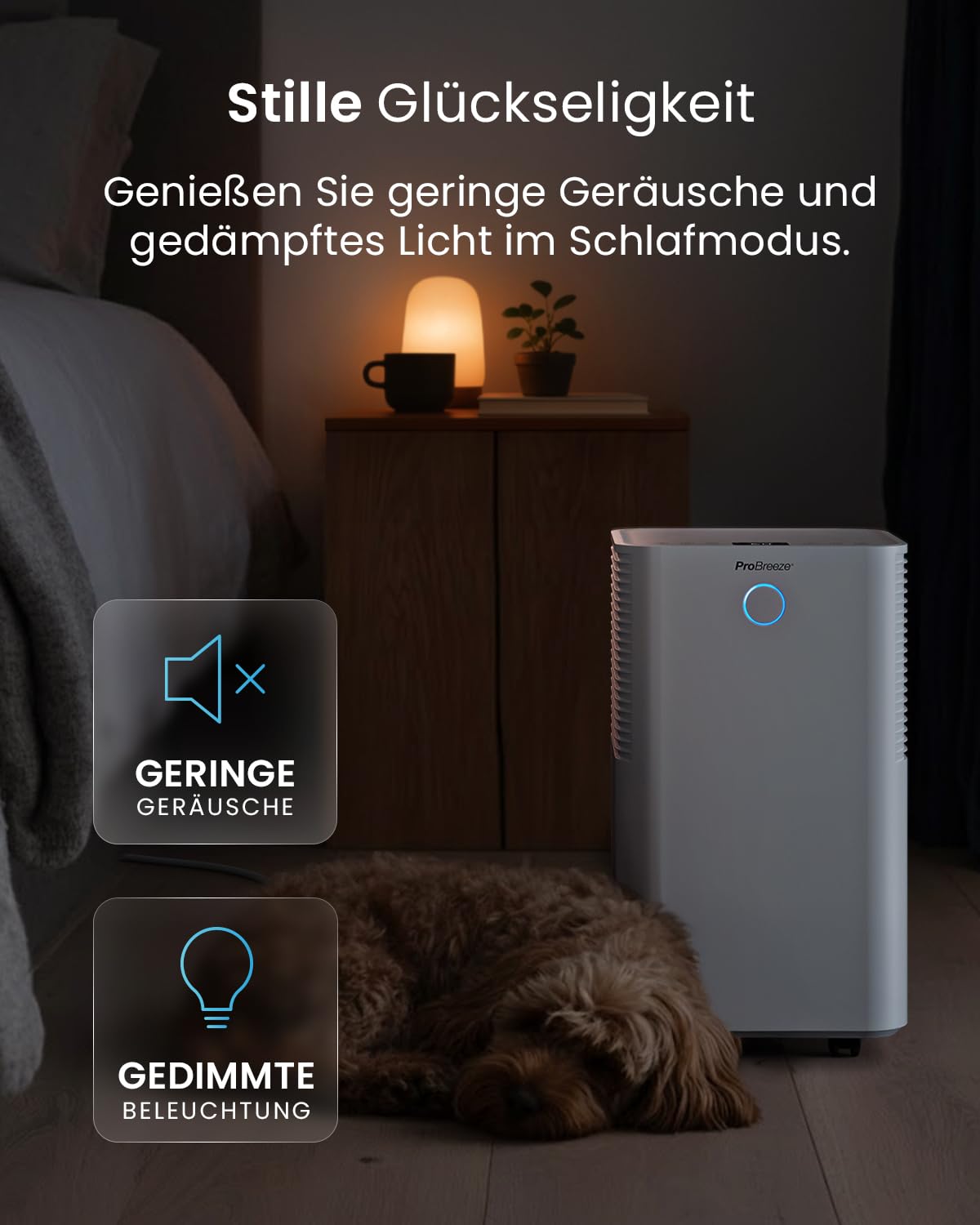 Pro Breeze OmniDry Luftentfeuchter mit App & WLAN, 12L in 24h Entfeuchtungsleistung - Luftentfeuchter elektrisch mit Wäschemodus, Feuchtigkeitssensor, Timer - Gegen Schimmel - Entfeuchter für bis 25m²
