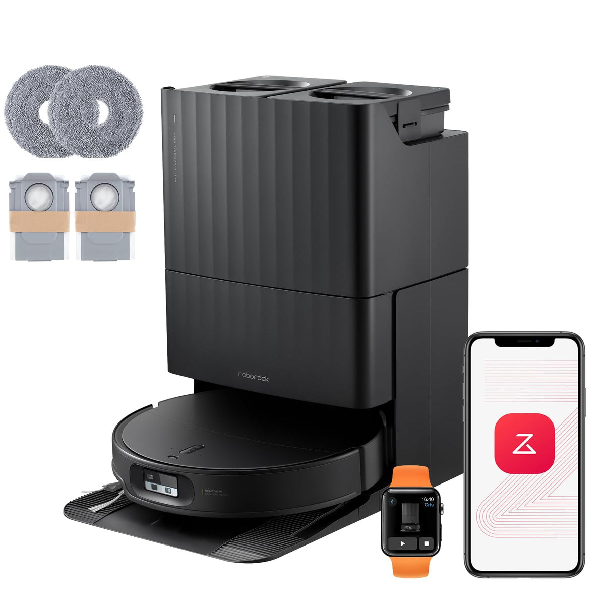 roborock Qrevo Edge 2 Saugroboter mit Wischfunktion, 25.000Pa Saugkraft
