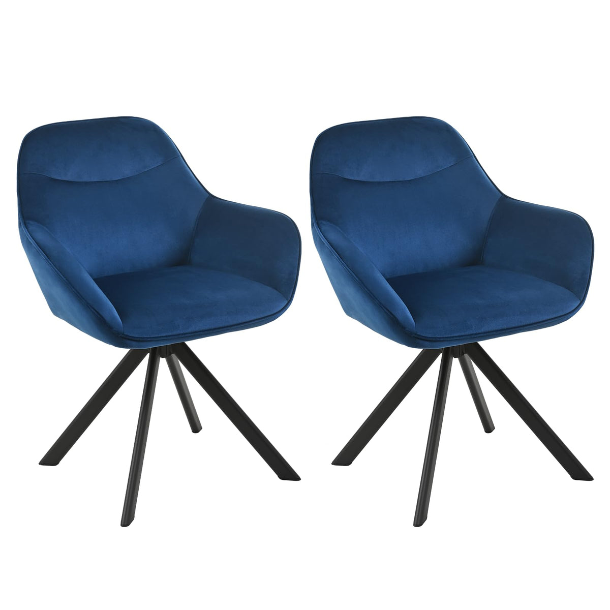 Esszimmerstühle Drehbar 4er Set mit Armlehne, 360° drehbar, Polsterstuhl Leinen, Drehstuhl Esszimmer Beige, Küchenstuhl mit Metallbeine für Esszimmer, Wohnzimmer, Büro