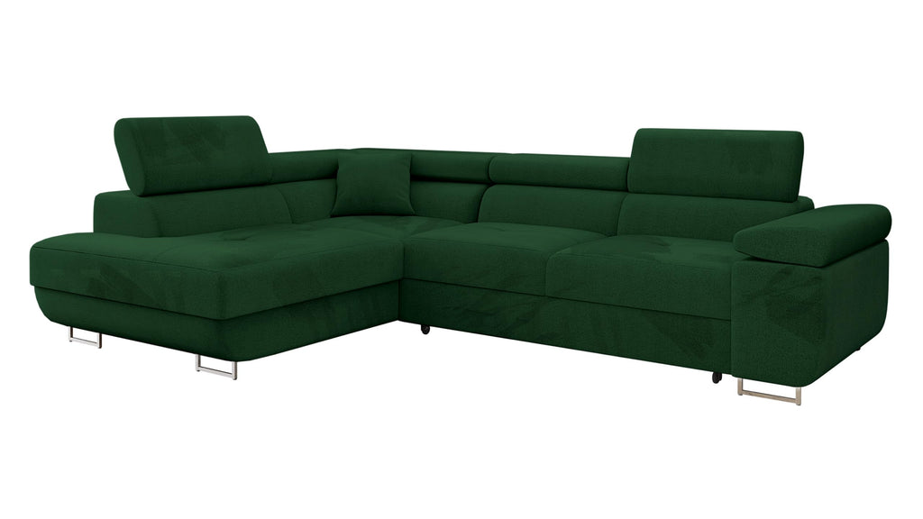 Mirjan24 Torezio Ecksofa mit Schlaffunktion & Bettkasten – L-Form Wohnlandschaft mit verstellbaren Kopfstützen, Schlafsofa für Wohnzimmer