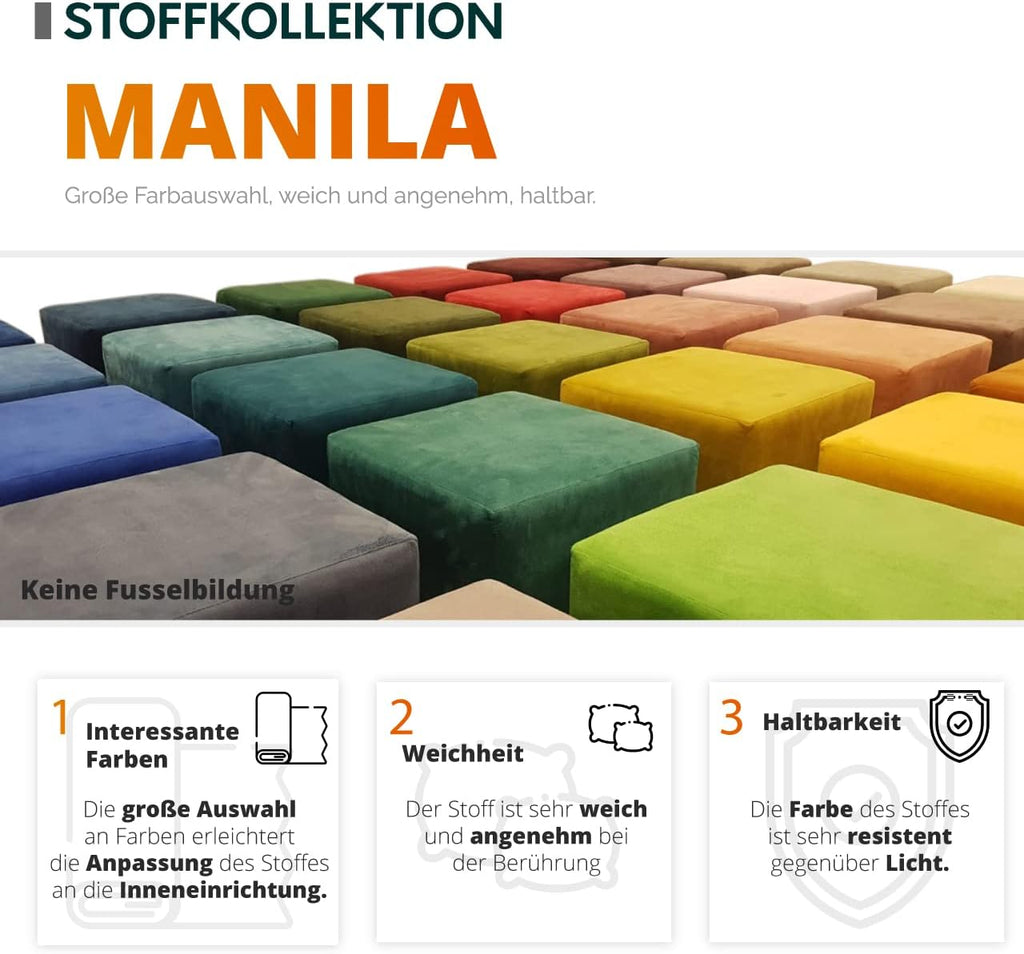 Mirjan24 Torezio Ecksofa mit Schlaffunktion & Bettkasten – L-Form Wohnlandschaft mit verstellbaren Kopfstützen, Schlafsofa für Wohnzimmer