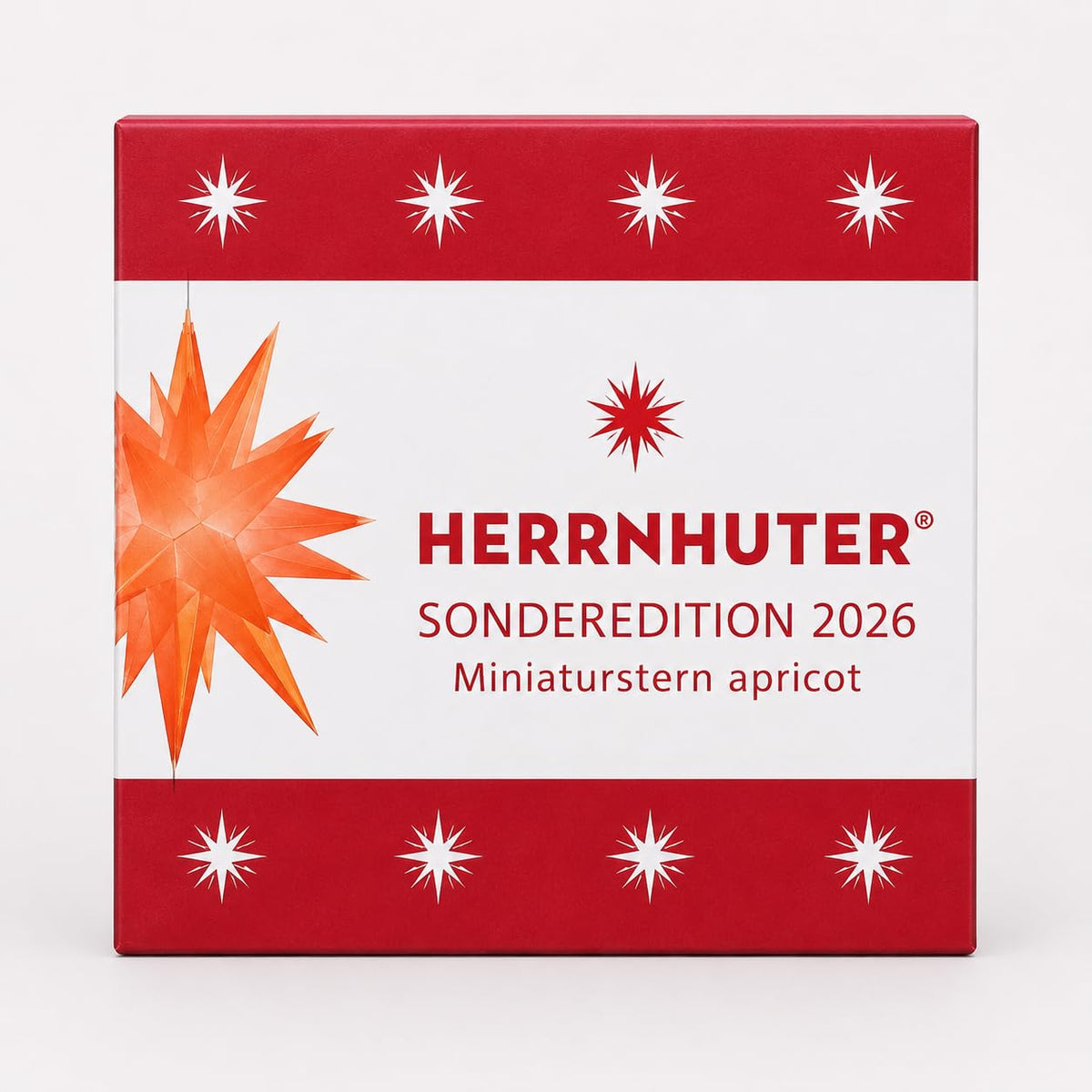 Herrnhuter Sterne Sonderedition 2026 - Miniaturstern apricot - 8cm - indoor - inkl. 3m Kabel - kein Netzteil enthalten