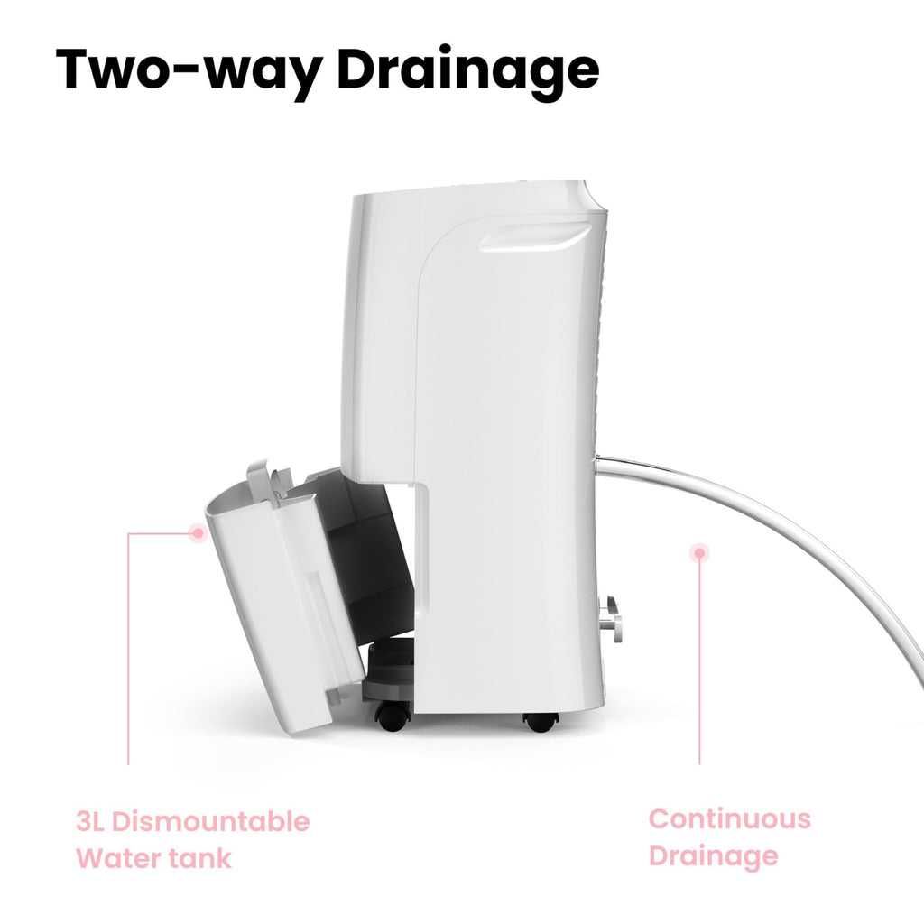 Comfee Luftentfeuchter 16L,Raumgröße ca. 80m³(32m²),Smart modu,Timer 24H,Wassertank 3L,APP-fähig, Weiß, MDDF-16DEN7-WF