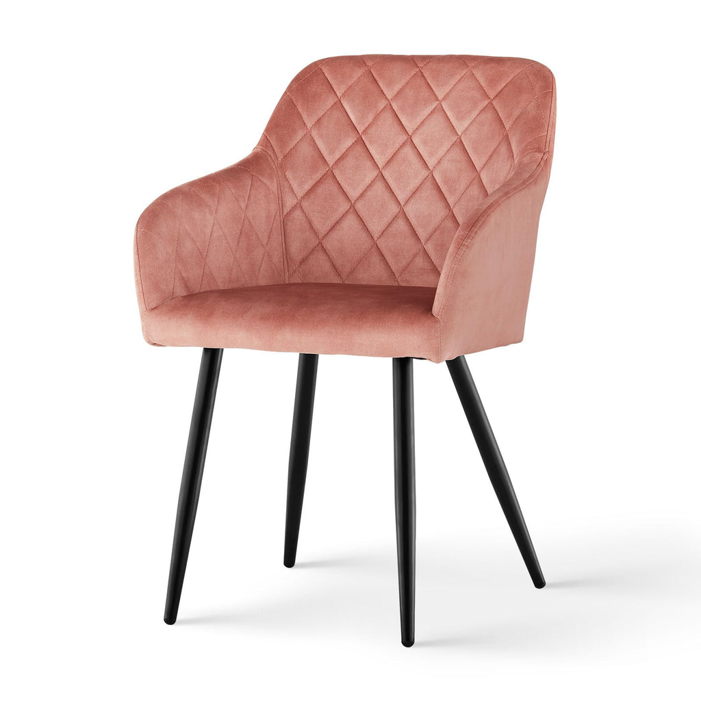 CLIPOP Esszimmerstühle 2er Set, Küchenstühle Grau Samtstoff stühle Polsterstühle mit Armlehne Metallbeine Polstersessel Stühle für Esszimmer Küche (2, Samt Grau)