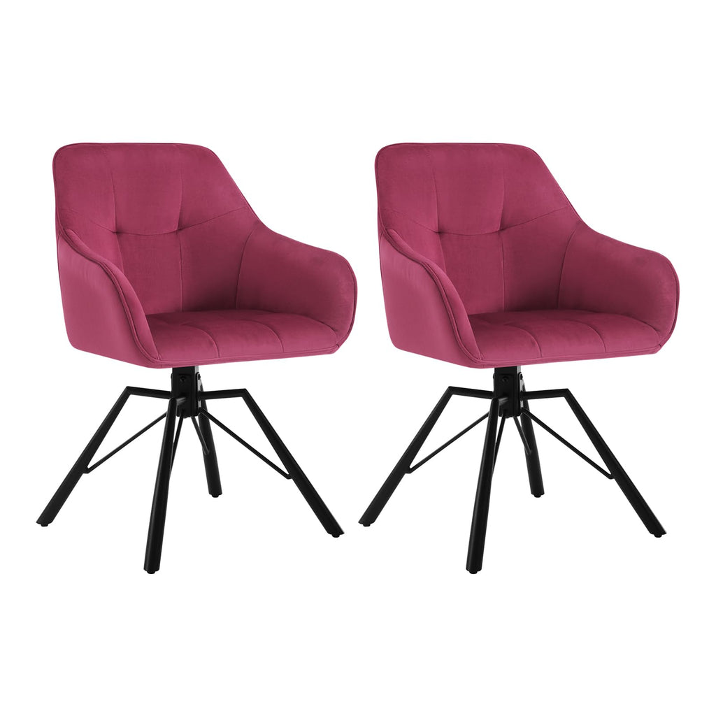 WOLTU Drehbare Esszimmerstühle 6er Set, Küchenstühle mit Armlehen