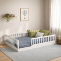 CADANI TIMI XL Bodenbett 120x200 Weiß, Rausfallschutz abnehmbar, bis 200 kg