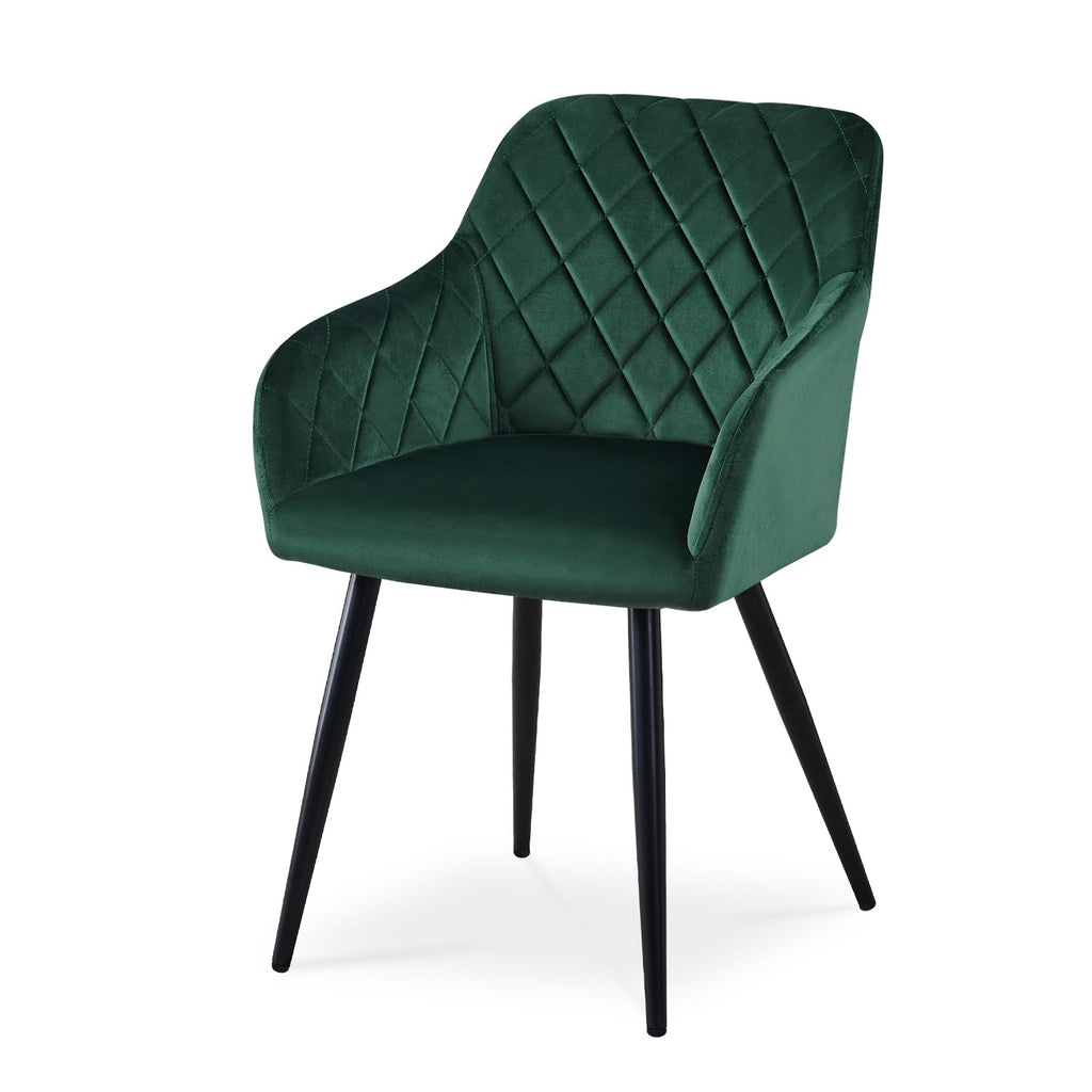 CLIPOP Esszimmerstühle 2er Set, Küchenstühle Grau Samtstoff stühle Polsterstühle mit Armlehne Metallbeine Polstersessel Stühle für Esszimmer Küche (2, Samt Grau)
