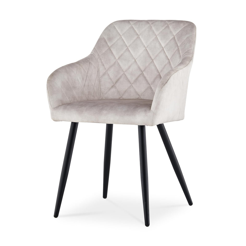 CLIPOP Esszimmerstühle 4er Set, Küchenstühle Grau Kunstlederstoff stühle Polsterstühle mit Armlehne Metallbeine Polstersessel Stühle für Esszimmer Küche (4, Kunstleder Grau)