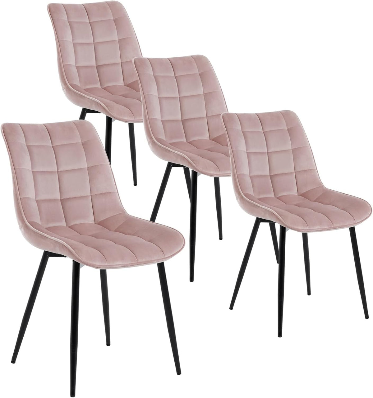 WOLTU Esszimmerstühle 4er Set, Küchenstühle gepolstert mit Rückenlehne