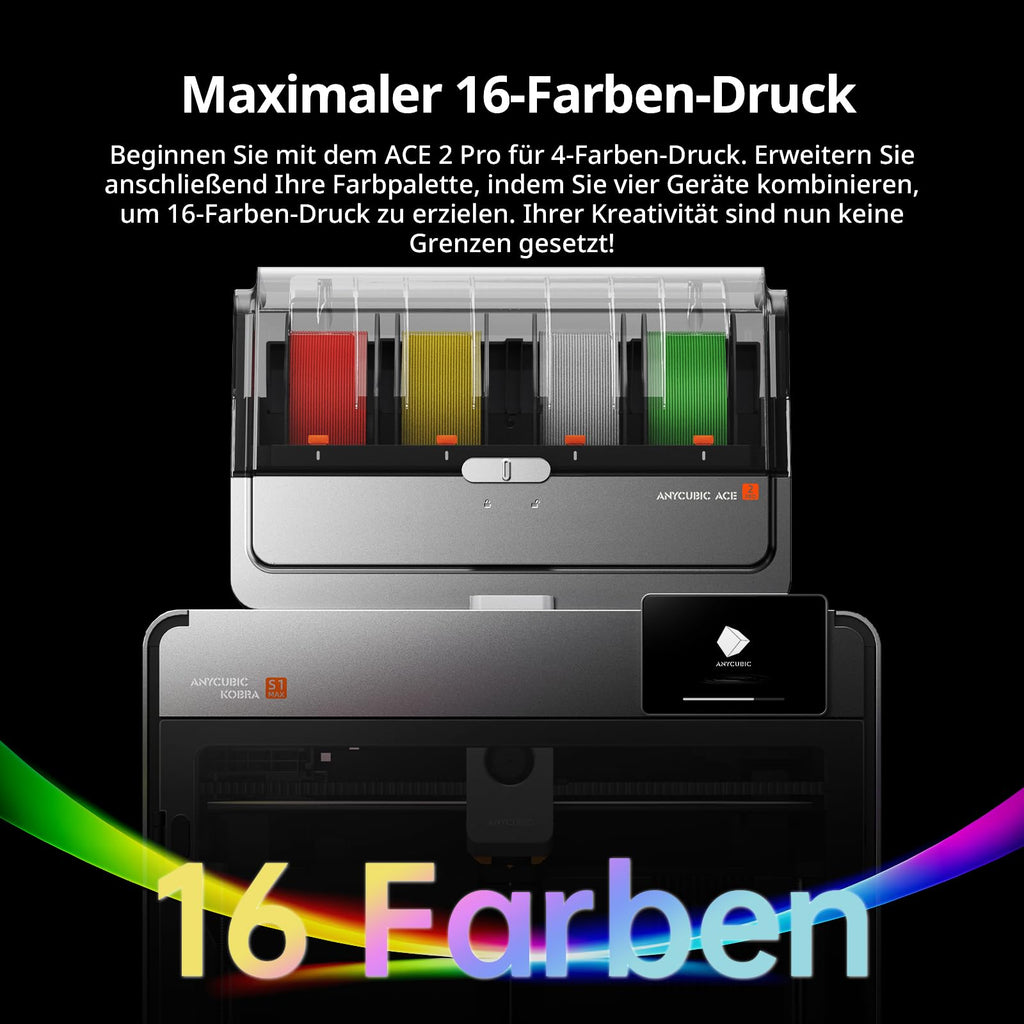Anycubic Kobra S1 Max Combo 3D Drucker Mehrfarbig, 350 °C Hotend