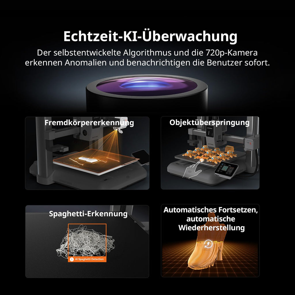Anycubic Kobra X 3D Drucker Mehrfarbig, 4-Farbdruck für Anfänger