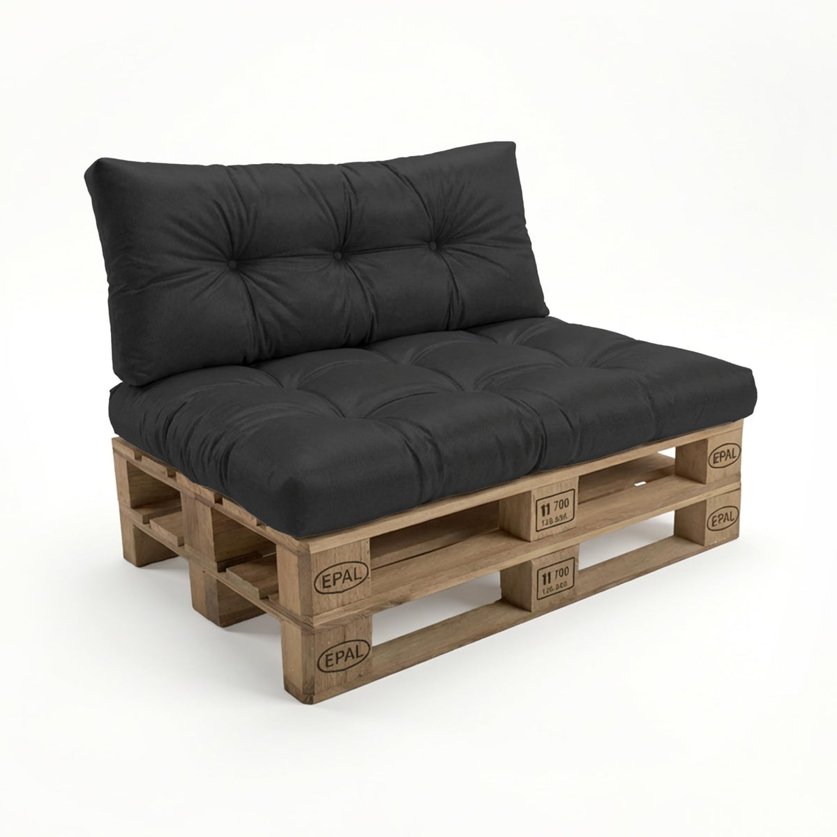 POKAR Palettenkissen Wasserabweisend Palettenauflagen Palettenmöbel Palettensofa 8er Set: Sitzkissen 120x80 + Rückenlehne 120x40, Anthrazit