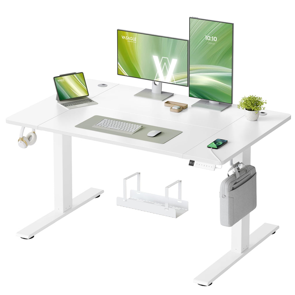 VASAGLE Höhenverstellbarer Schreibtisch, 160 x 80 cm, USB-C-Anschluss