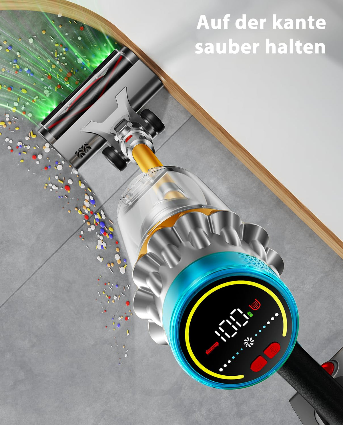JRFYHFT Akku Staubsauger Kabellos 55KPA/650W/70Min mit Leistungsstarker ﻿
