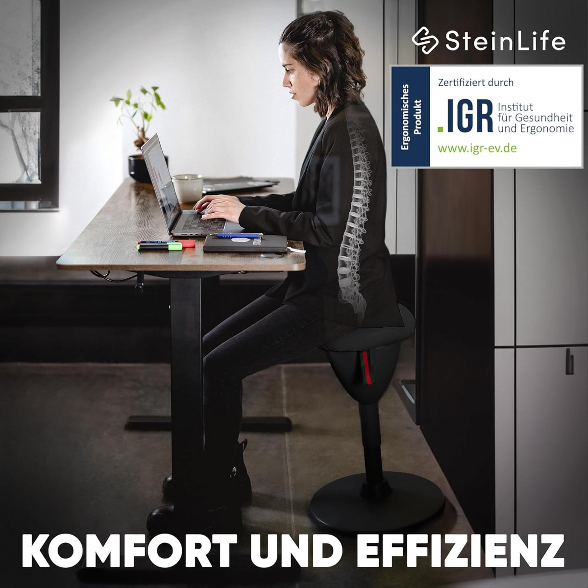 Bürohocker Ergonomisch [TESTSIEGER] Sitzhocker Höhenverstellbar