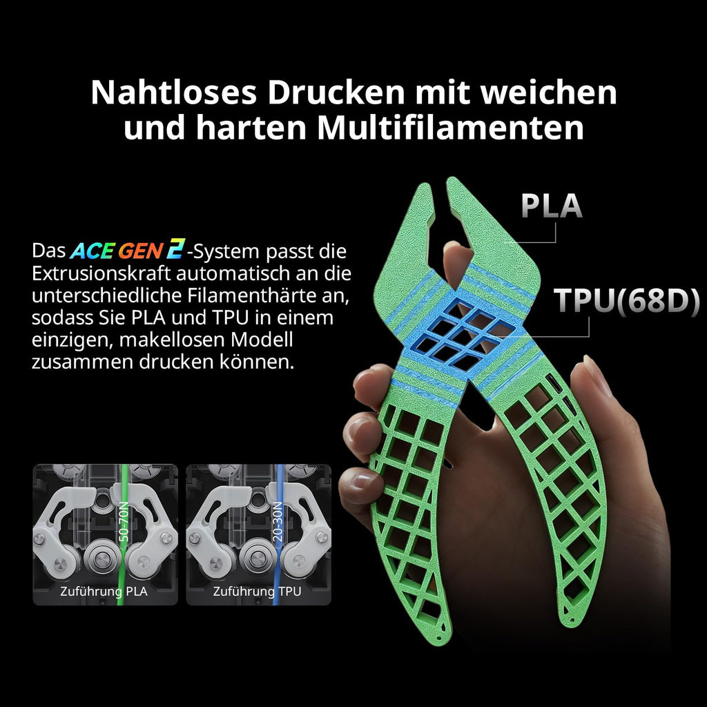 Anycubic Kobra X 3D Drucker Mehrfarbig, 4-Farbdruck für Anfänger