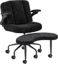 Pipersong Criss Cross Bürostuhl Ergonomisch mit Fußstütze & Rollen, Schreibtischstuhl mit verstellbaren Armlehnen