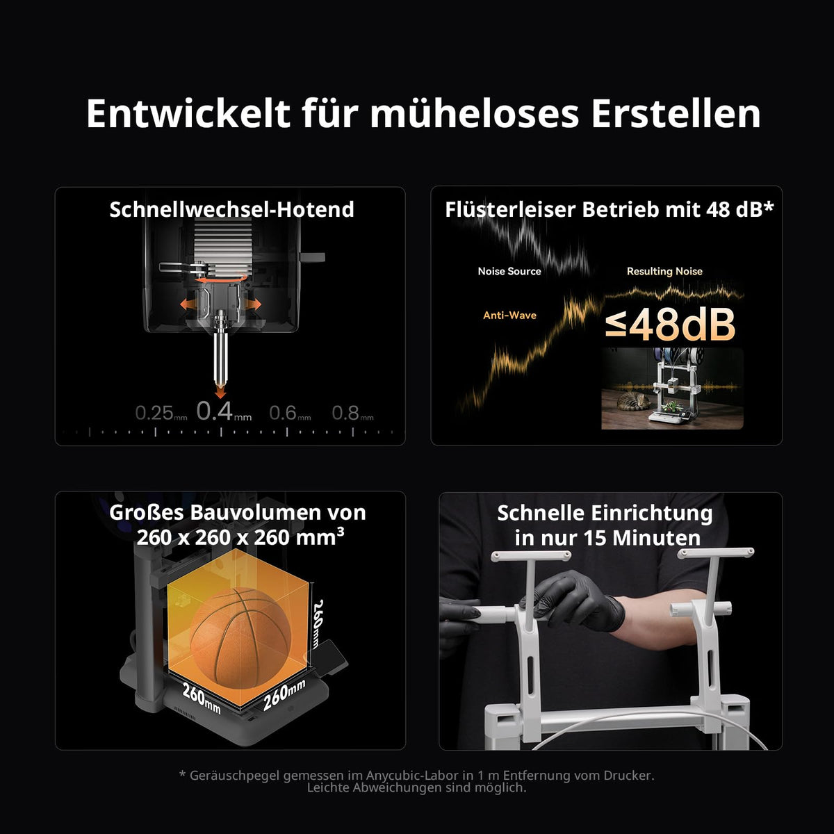 Anycubic Kobra X 3D Drucker Mehrfarbig, 4-Farbdruck für Anfänger