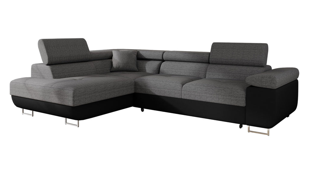 Mirjan24 Torezio Ecksofa mit Schlaffunktion & Bettkasten – L-Form Wohnlandschaft mit verstellbaren Kopfstützen, Schlafsofa für Wohnzimmer