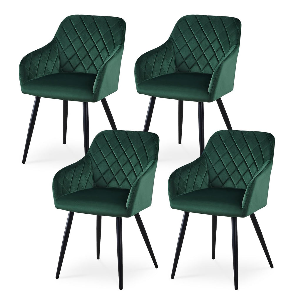 CLIPOP Esszimmerstühle 2er Set, Küchenstühle Grau Samtstoff stühle Polsterstühle mit Armlehne Metallbeine Polstersessel Stühle für Esszimmer Küche (2, Samt Grau)