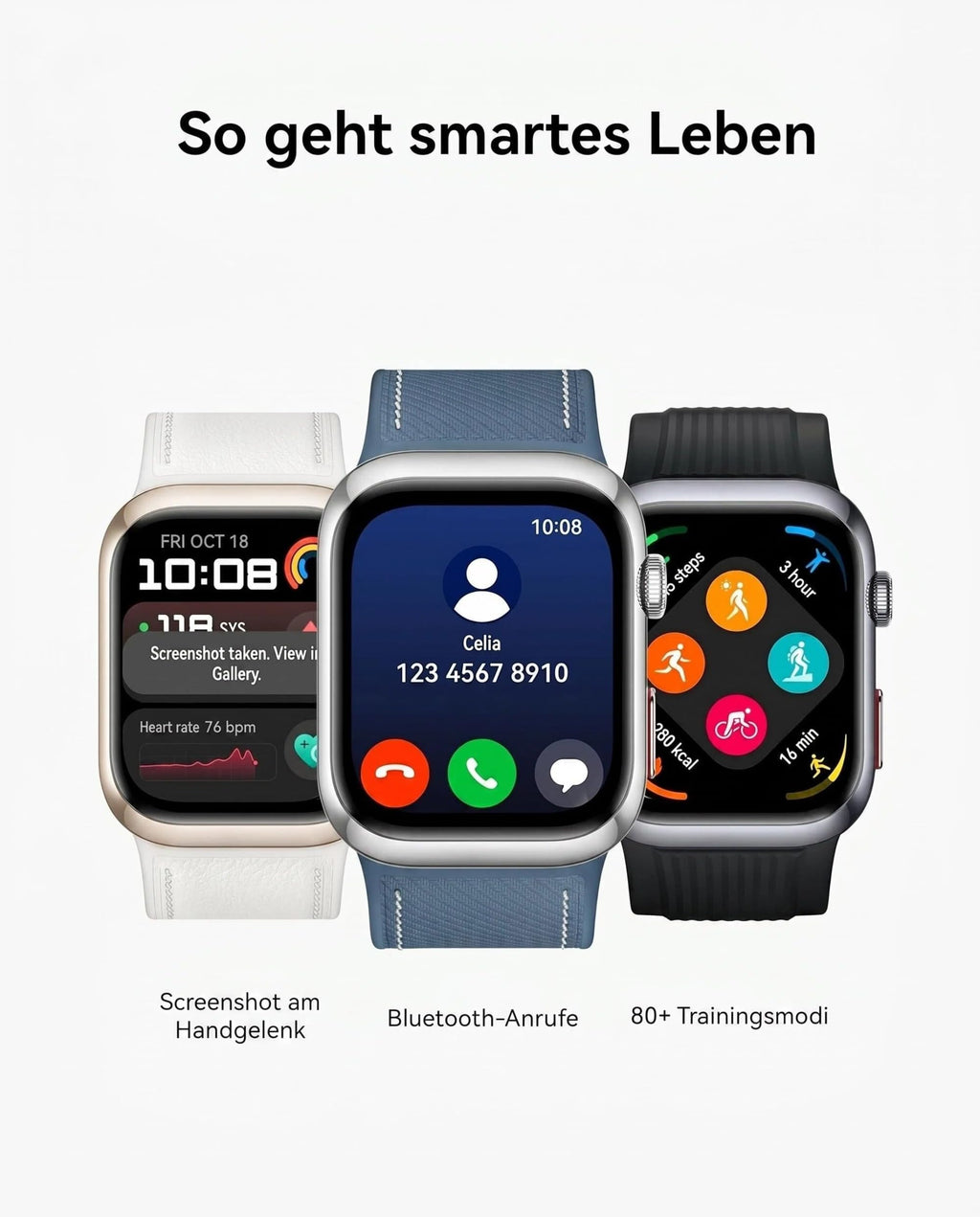 HUAWEI Watch D2 Smartwatch, 1,82" AMOLED-Display, Schwarz