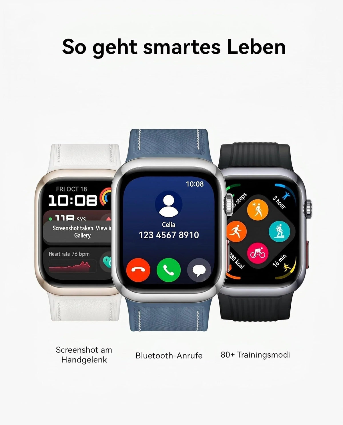 HUAWEI Watch D2 Smartwatch, 1,82" AMOLED-Display, Schwarz