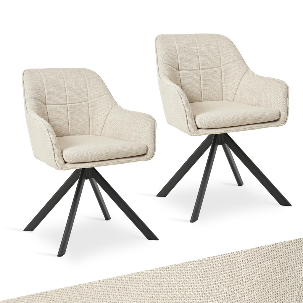 Drehstuhl Esszimmer 4er Set Samt Grün mit Armlehne Polsterstuhl Esszimmerstühle drehbar Küchenstuhl mit Metallbeine für Wohnzimmer Esszimmer