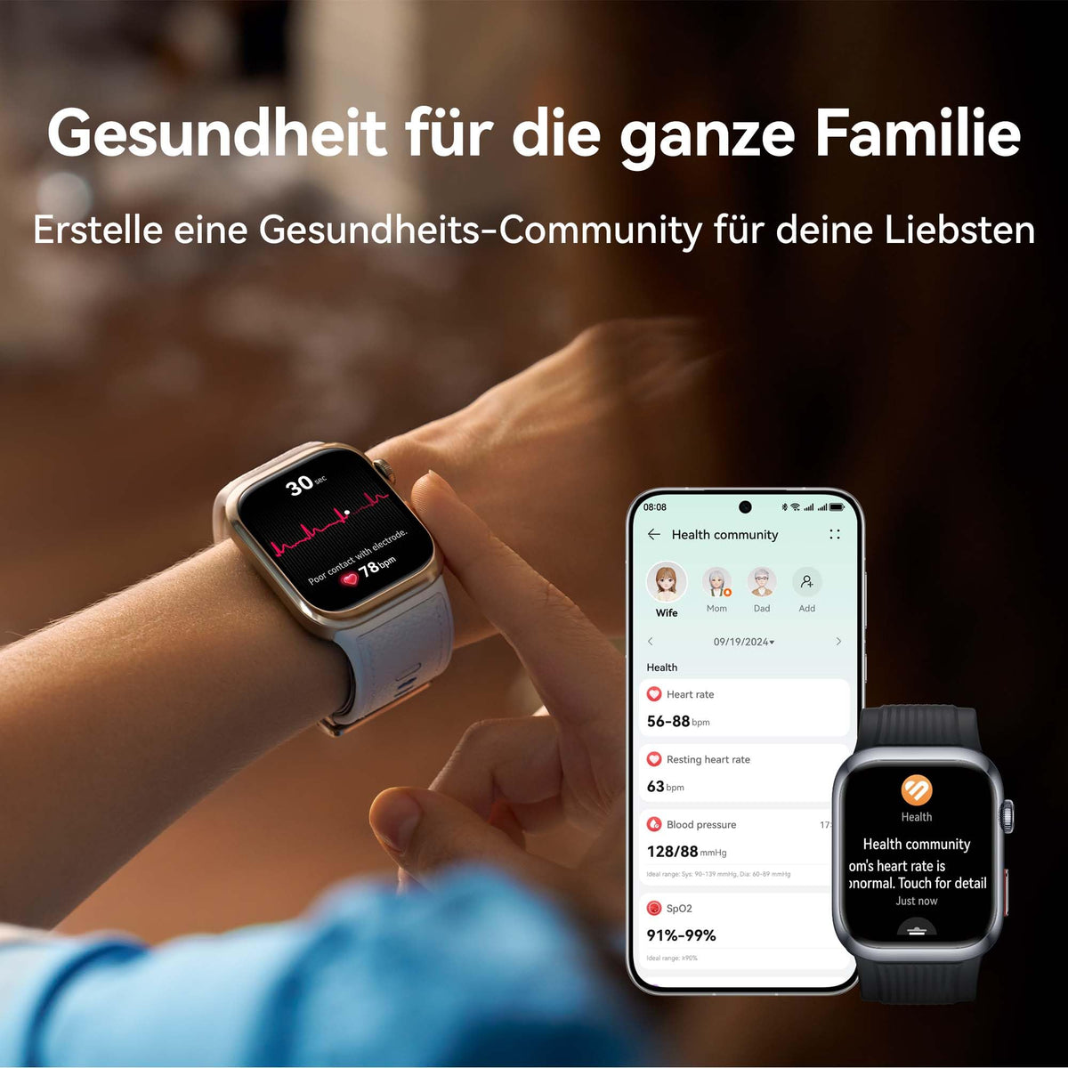 HUAWEI Watch D2 Smartwatch, 1,82" AMOLED-Display, Schwarz