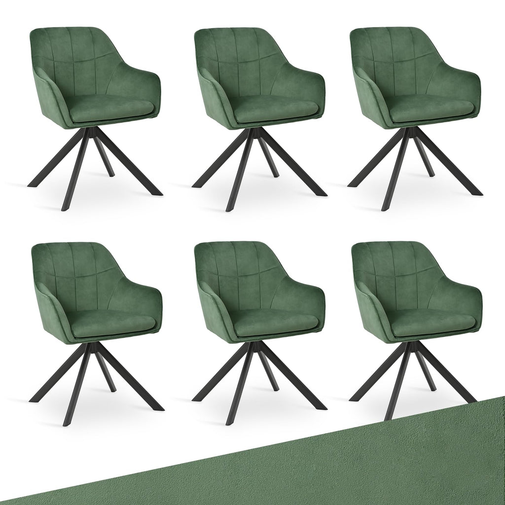 Esszimmerstühle drehbar 4er Set Grau Armlehnenstuhl Polsterstuhl drehstuhl Esszimmer drehstühle aus Samt Küchenstuhl mit Metallbeine für Wohnzimmer Esszimmer