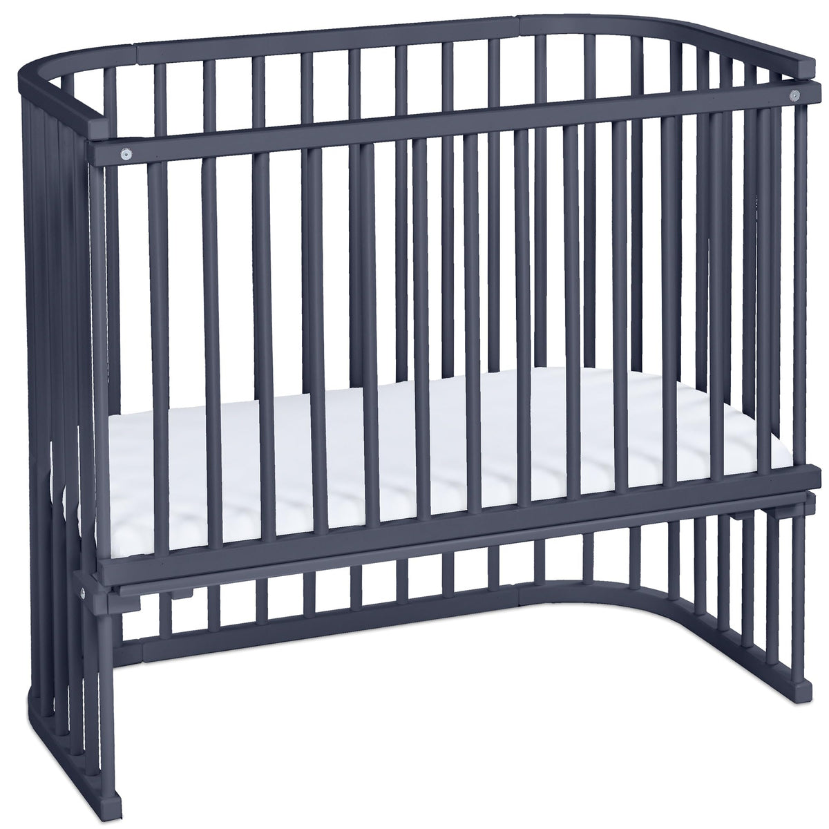 babybay Original Beistellbett aus massivem Buchenholz mit Matratze, höhenverstellbares Babybett für Neugeborene