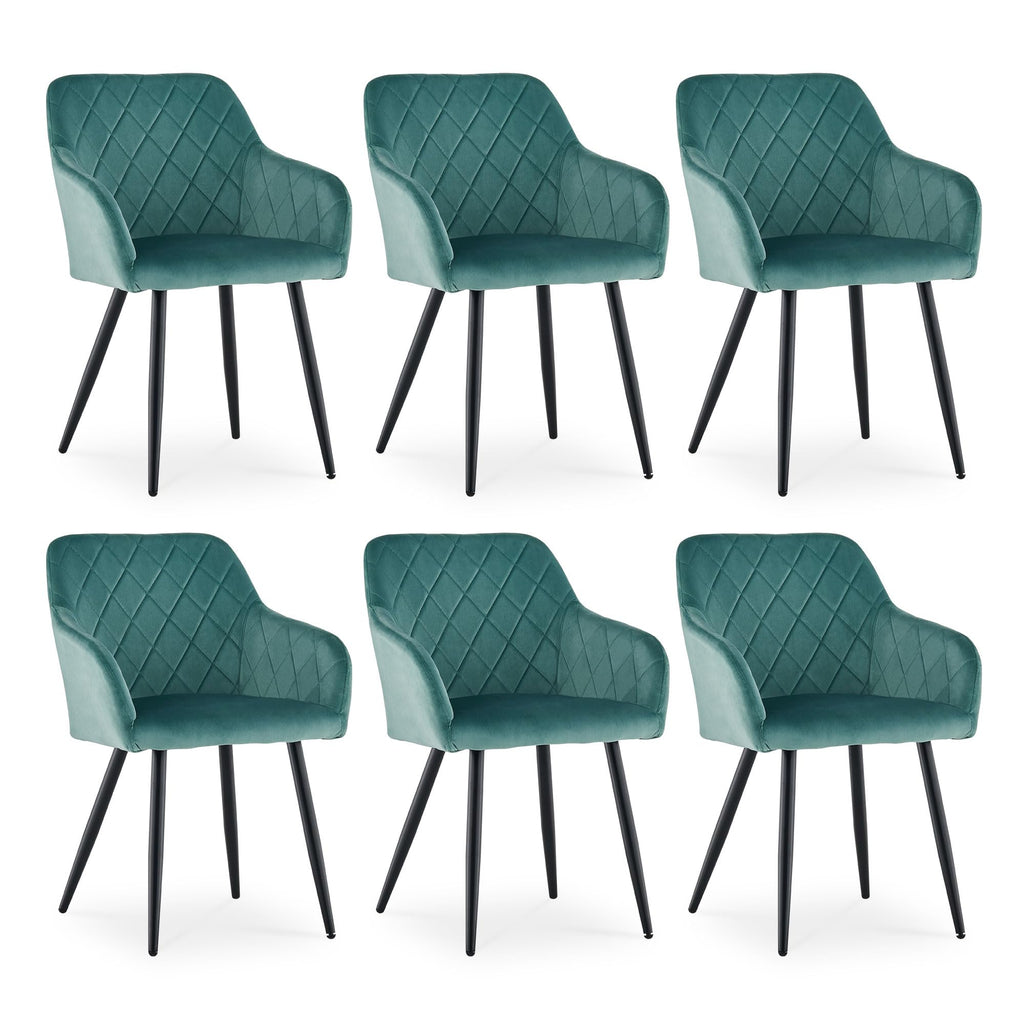 CLIPOP Esszimmerstühle 2er Set, Küchenstühle Grau Samtstoff stühle Polsterstühle mit Armlehne Metallbeine Polstersessel Stühle für Esszimmer Küche (2, Samt Grau)